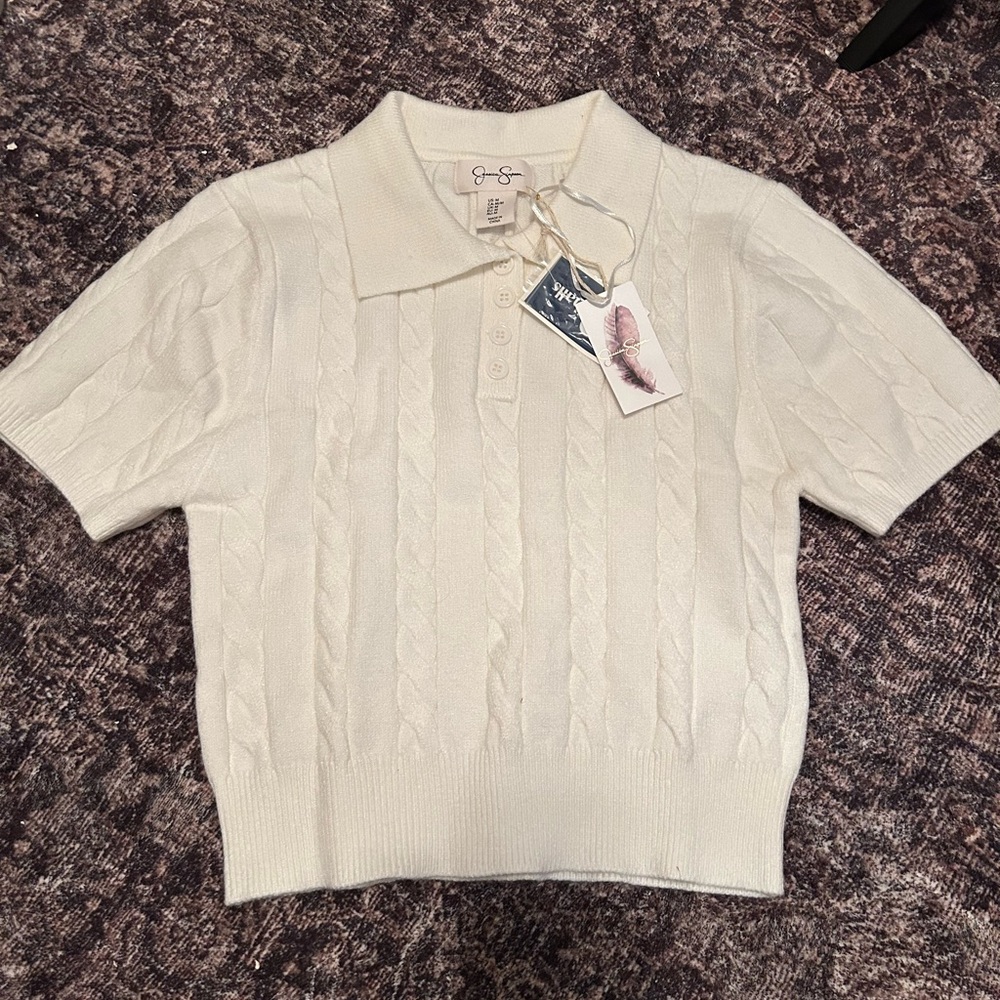 Marshalls Ivory Short Sleeve Sweater